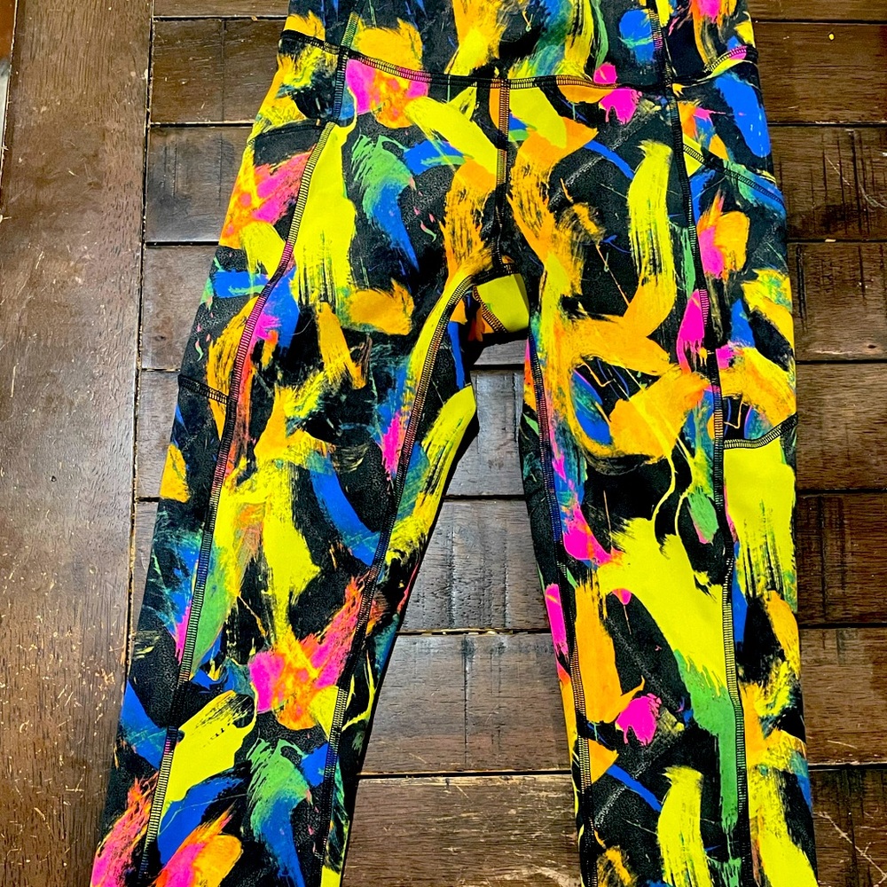 LULULEMON Wunder Train High Rise Tight In Undertone Black Multi, Size 4